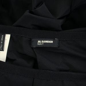 JIL SANDER NAVY フレアスカート タック ひざ丈 34 S 紺 ネイビー /BB