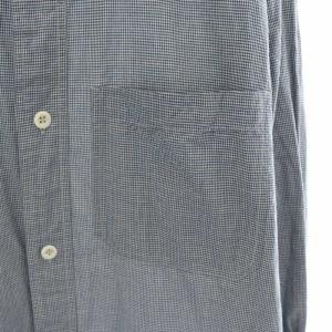 MHL. 23SS TINY GINGHAM COTTON SHIRT シャツ ギンガムチェック 長袖 S 紺 ネイビー 596-4150507