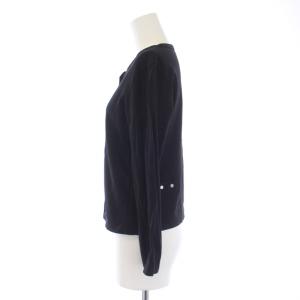 agnes b. カーディガン 長袖 クルーネック スナップボタン T3 L 黒 ブラック ED17J000