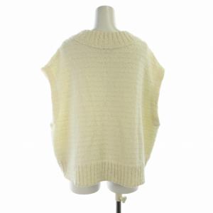SHIPS ニット ツイード Vネック ベスト セーター オーバーサイズ アイボリー 316-65-0065