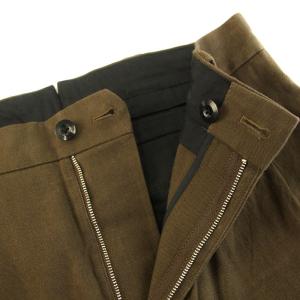 MARGARET HOWELL ウォッシュドコットンツイル WASHED COTTON TWILL パンツ ジップフライ M 茶 ブラウン