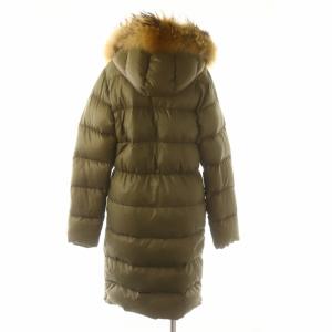 DUVETICA deneb ダウンコート ロング ハイネック ファー 40 L カーキ