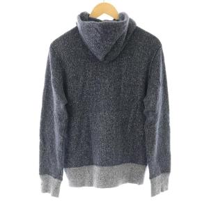 LOOPWHEELER ジップアップパーカー ニット 長袖 S 紺 ネイビー