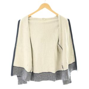 LOOPWHEELER ジップアップパーカー ニット 長袖 S 紺 ネイビー