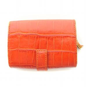 Felisi 3500 二つ折り財布 ウォレット レザー クロコ型押し 赤 レッド