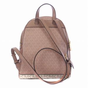 MICHAEL KORS RHEA ZIP MKシグネチャー リュックサック デイバッグ ロゴ総柄 ピンク 白 ホワイト 30S0GEZB2V