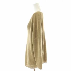 MUSE de Deuxieme Classe リネンクロスVネックニット カットソー 麻 長袖 F ベージュ 17080500436010 /XK