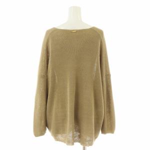 MUSE de Deuxieme Classe リネンクロスVネックニット カットソー 麻 長袖 F ベージュ 17080500436010 /XK