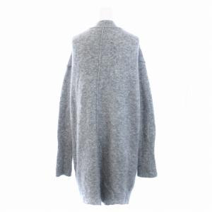 UNITED ARROWS カーディガン Vネック ロング べっ甲柄ボタン グレー