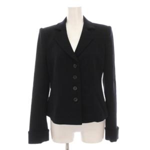 テーラードジャケット ウール アウター 40 紺 ネイビー /YM