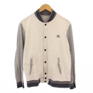 スタジャン アウター ジャケット ショート丈 スウェット ロゴ 刺繍 3 グレー D1P08-607 /BB