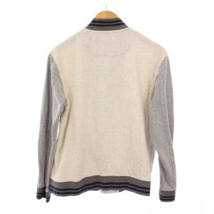 BURBERRY BLACK LABEL スタジャン アウター ジャケット ショート丈 スウェット ロゴ 刺繍 3 グレー D1P08-607 /BB