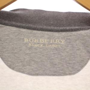 BURBERRY BLACK LABEL スタジャン アウター ジャケット ショート丈 スウェット ロゴ 刺繍 3 グレー D1P08-607 /BB