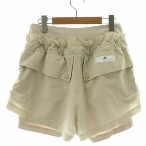 adidas by Stella McCartney ショートパンツ ハーフ イージー フリル サイドジップ ストレッチ 2XOT 3XL ベージュ /NW23