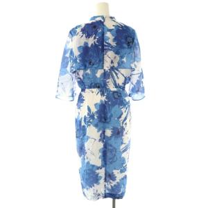 Pinky&Dianne Jeans 半袖ワンピース ロング 38 青 白 /NR