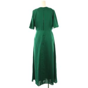ROSE BUD タックドレープドレス ワンピース 半袖 ロング M 緑 /NR