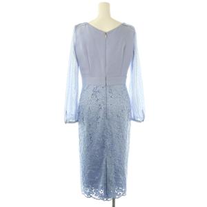 Pinky&Dianne Jeans 22AW レースワンピース 長袖 ロング 36 ライトブルー /NR