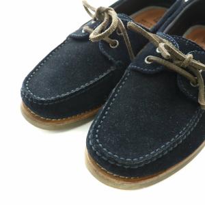 BRUNELLO CUCINELLI デッキシューズ スエード 40 ネイビー