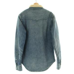 POLO RALPH LAUREN デニムジャケット Gジャン ジージャン ウエスタン アウター 裏ボア ダメージ加工 XS インディゴ
