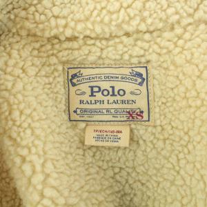 POLO RALPH LAUREN デニムジャケット Gジャン ジージャン ウエスタン アウター 裏ボア ダメージ加工 XS インディゴ