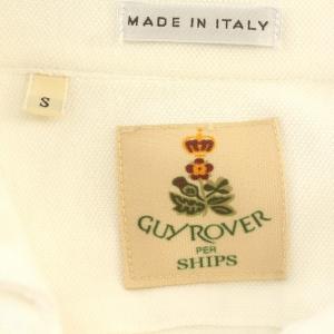 GUY ROVER SHIPS 別注 ポロシャツ 半袖 鹿の子 花刺繍 S 白 ホワイト