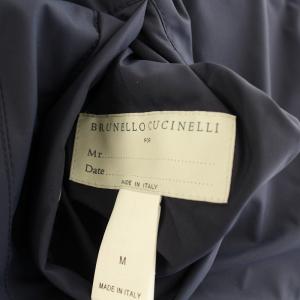 BRUNELLO CUCINELLI ダウンベスト リバーシブル ジップアップ ナイロン M  ネイビー チャコールグレー