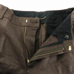 Deuxieme Classe 23SS Dashingly リネンパンツ ストレート タック 麻 34 XS 茶 ブラウン 23030500701010
