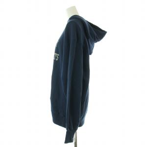 STAMMBAUM 23AW SWEAT PARKA スウェットパーカー プルオーバー 長袖 ロゴ プリント ダメージ加工 F 紺 ネイビー 23070560400730