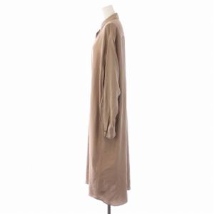 L'Appartement 24SS Silk Shirt Dress シャツ ワンピース ロング 長袖 シルク F ベージュ 24040560811010