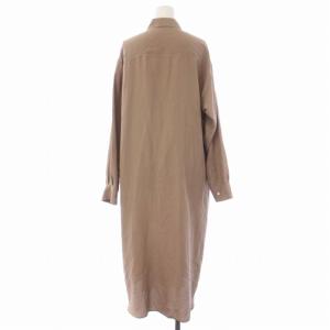 L'Appartement 24SS Silk Shirt Dress シャツ ワンピース ロング 長袖 シルク F ベージュ 24040560811010