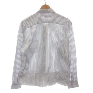 COMME des GARCONS SHIRT シャツ ストライプ コットン 長袖 M 青 ブルー 白 ホワイト W22006
