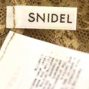 SNIDEL シースルー ワンピース 総レース 半袖 ロング 1 S 茶 ベージュ /G