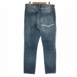 SAINT LAURENT PARIS 18年製 デニムパンツ ジーンズ ジップフライ USED加工 ダメージ加工 29 青 ブルー /NW18