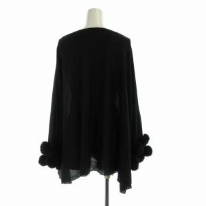 TO BE CHIC カットソー ニット ポンポンファー ラビットファー ビックシルエット 黒 ブラック