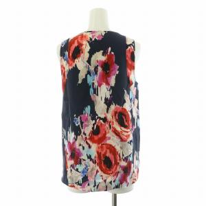 kate spade new york カットソー ノースリーブ Vネック 絹 シルク 0 S マルチカラー