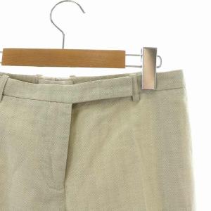 CELINE スラックスパンツ ジップフライ ヘリンボーン 麻 リネン混 40 XL ベージュ /NW32