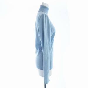 Salvatore Ferragamo ニット セーター 長袖 タートルネック 薄手 S 水色 5002-02