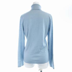 Salvatore Ferragamo ニット セーター 長袖 タートルネック 薄手 S 水色 5002-02