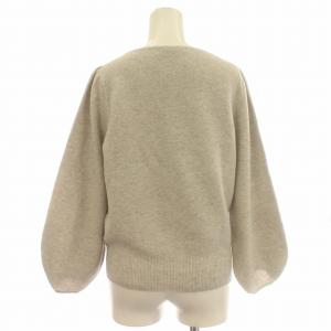 ANAYI 22AW ニット パフスリーブ ウール セーター 長袖 38 M アイボリー