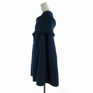 TO BE CHIC リブニット セーター ビジュー装飾 オフショルダー 七分袖 V XXL 大きいサイズ 青 ブルー