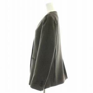 JOURNAL STANDARD relume ノーカラージャケット ダブル 総裏地 36 S 茶 ブラウン