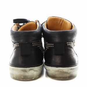 JIMMY CHOO スニーカー シューズ スタッズ 星 スター レザー 41.5 26.5cm 黒 ブラック