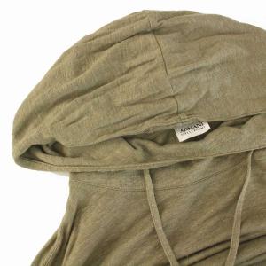 ARMANI COLLEZIONI プルオーバー パーカー リネン カットソー 長袖 M カーキ