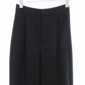 UNITED ARROWS カーブパンツ スラックス ロング ジップアップ 36 S相当 黒 ブラック 15142405207