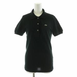 ポロシャツ 半袖 ロゴ刺繍 ワッペン 36 M 黒 ブラック L1113V /NQ