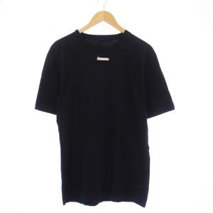 Maison Margiela 10 21AW フロントタグ 刺繍 Tシャツ カットソー 半袖 48 M 黒 ブラック S50GC0658 /KH