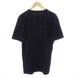 Maison Margiela 10 21AW フロントタグ 刺繍 Tシャツ カットソー 半袖 48 M 黒 ブラック S50GC0658 /KH