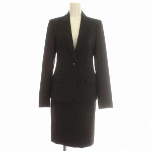 Theory スーツ セットアップ ストライプ スカート ひざ丈 ジャケット 2 M ネイビー 紺