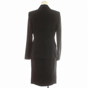 Theory スーツ セットアップ ストライプ スカート ひざ丈 ジャケット 2 M ネイビー 紺