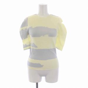 A-POC INSIDE カットソー 半袖 総柄 ナイロン 2 M アイボリー グレー IM02KK881